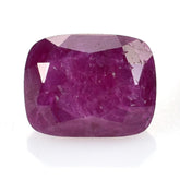 RUBY INDIAN CUT CUSHION (OPAQUE)(MEDIUM)(MILKY) 10.00X8.00 MM 4.35 CTS