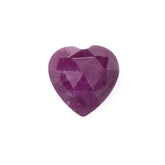 RUBY INDIAN ROSE CUT HEART CAB (OPAQUE)(DARK)(SI) 7.00X7.00 MM 1.55 CTS