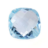 SKY BLUE TOPAZ BRIOLETTE CUSHION (HALF DRILL) 10MM 4.68 Cts.