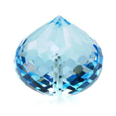 SKY BLUE TOPAZ FACETED ONION DROPS (HALF DRILL) 12X11MM 13.60 Cts.