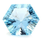 SKY BLUE TOPAZ CONCAVE SPLENDOR CUT HEXAGON (DES#76) 12MM 8.38 Cts.