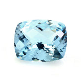 SKY BLUE TOPAZ CHECKER CUT CUSHION 16X13MM 13.60 Cts.