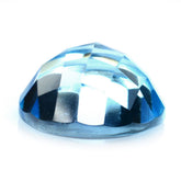 SKY BLUE TOPAZ CHECKER ROUND CAB 14MM 12.31 Cts.