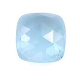SKY BLUE TOPAZ ROSE CUT CUSHION CAB 10MM 4.43 Cts.