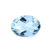 SKY BLUE TOPAZ CHECKER CUT OVAL 7X5MM 0.68 Cts.