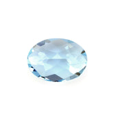SKY BLUE TOPAZ CHECKER CUT OVAL 7X5MM 0.68 Cts.