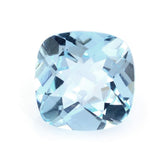 SKY BLUE TOPAZ CHECKER CUT CUSHION 8MM 2.70 Cts.