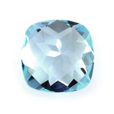 SKY BLUE TOPAZ CHECKER CUT CUSHION 8MM 2.70 Cts.