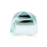 SKY BLUE TOPAZ PYRAMID SQUARE CAB (HALF DRILL) 8MM 4.13 Cts.
