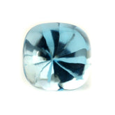 SKY BLUE TOPAZ BUFFTOP WITH TWISTED CONCAVE BACK CUSHION (DES#31) 8MM 3.58 Cts.