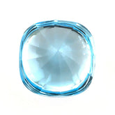 SKY BLUE TOPAZ BUFFTOP WITH TWISTED CONCAVE BACK CUSHION (DES#31) 8MM 3.58 Cts.