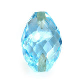 SKY BLUE TOPAZ FACETED DHOLKI (TWO HALF DRILL) 10X7MM 4.33 Cts.