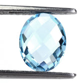 SKY BLUE TOPAZ BRIOLETTE OVAL 10X8MM 2.90 Cts.