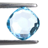 SKY BLUE TOPAZ FOOTBALL BRIOLETTE CUSHION 8MM 2.48 Cts.