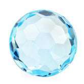 SKY BLUE TOPAZ FOOTBALL BRIOLETTE ROUND 12MM 7.85 Cts.