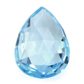 SKY BLUE TOPAZ ROSE CUT BRIOLETTE PEAR 14X10MM 5.60 Cts.