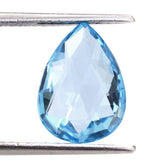 SKY BLUE TOPAZ ROSE CUT BRIOLETTE PEAR 14X10MM 5.60 Cts.