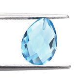 SKY BLUE TOPAZ BRIOLETTE PEAR (HALF DRILL) 12X9MM 4.21 Cts.