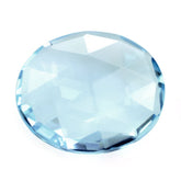 SKY BLUE TOPAZ ROSE CUT BRIOLETTE OVAL (FLAT) 14X12MM 5.89 Cts.