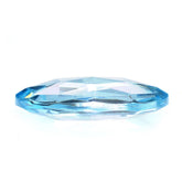 SKY BLUE TOPAZ ROSE CUT BRIOLETTE OVAL (FLAT) 14X12MM 5.89 Cts.