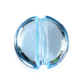 SKY BLUE TOPAZ LENTIL ROUND WITH CARVED BELT (DES#25) 10MM 4.55 Cts.