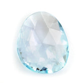 SKY BLUE TOPAZ ROSE CUT BRIOLETTE IRREGULAR TRILLION 11X9MM 2.53 Cts.