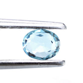 SKY BLUE TOPAZ IRREGULAR CUT BRIOLETTE OVAL (PILLOW) 5X4MM 0.43 Cts.