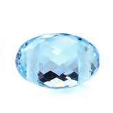 SKY BLUE TOPAZ DHOLKI (FULL DRILL) (TWO HOLE) 12X8MM 7.36 Cts.