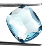 SKY BLUE TOPAZ PRINCESS CUT BACK CUSHION 16X14MM 10.37 Cts.