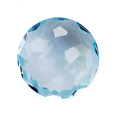 SKY BLUE TOPAZ IRREGULAR CUT BRIOLETTE ROUND 10MM 3.36 Cts.