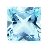 SKY BLUE TOPAZ PRINCESS CUT SQUARE 12MM 8.80 Cts.