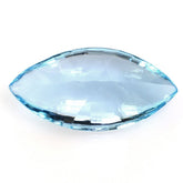 SKY BLUE TOPAZ BUFFTOP CONCAVE CUT MARQUISE (DES#100) 20X10MM 9.65 Cts.