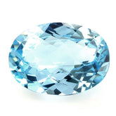 SKY BLUE TOPAZ CHECKER CUT OVAL 18X13MM 14.39 Cts.