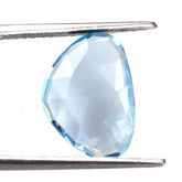 SKY BLUE TOPAZ ROSE CUT BRIOLETTE IRREGULAR TRILLIONISH 15.40X11MM 5.73 Cts.