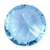 SKY BLUE TOPAZ CONCAVE CUT ROUND (DES#45) 15MM 13.45 Cts.