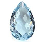 SKY BLUE TOPAZ BRIOLETTE PEAR (FULL DRILL) 16X10MM 6.63 Cts.