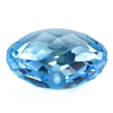 SKY BLUE TOPAZ CHECKER CUT BRIOLETTE TABEEZ (HALF DRILL) 18MM 27.05 Cts.