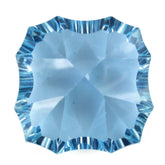 SKY BLUE TOPAZ CONCAVE NINETY CUT CUSHION (DES#22) 15MM 16.53 Cts.