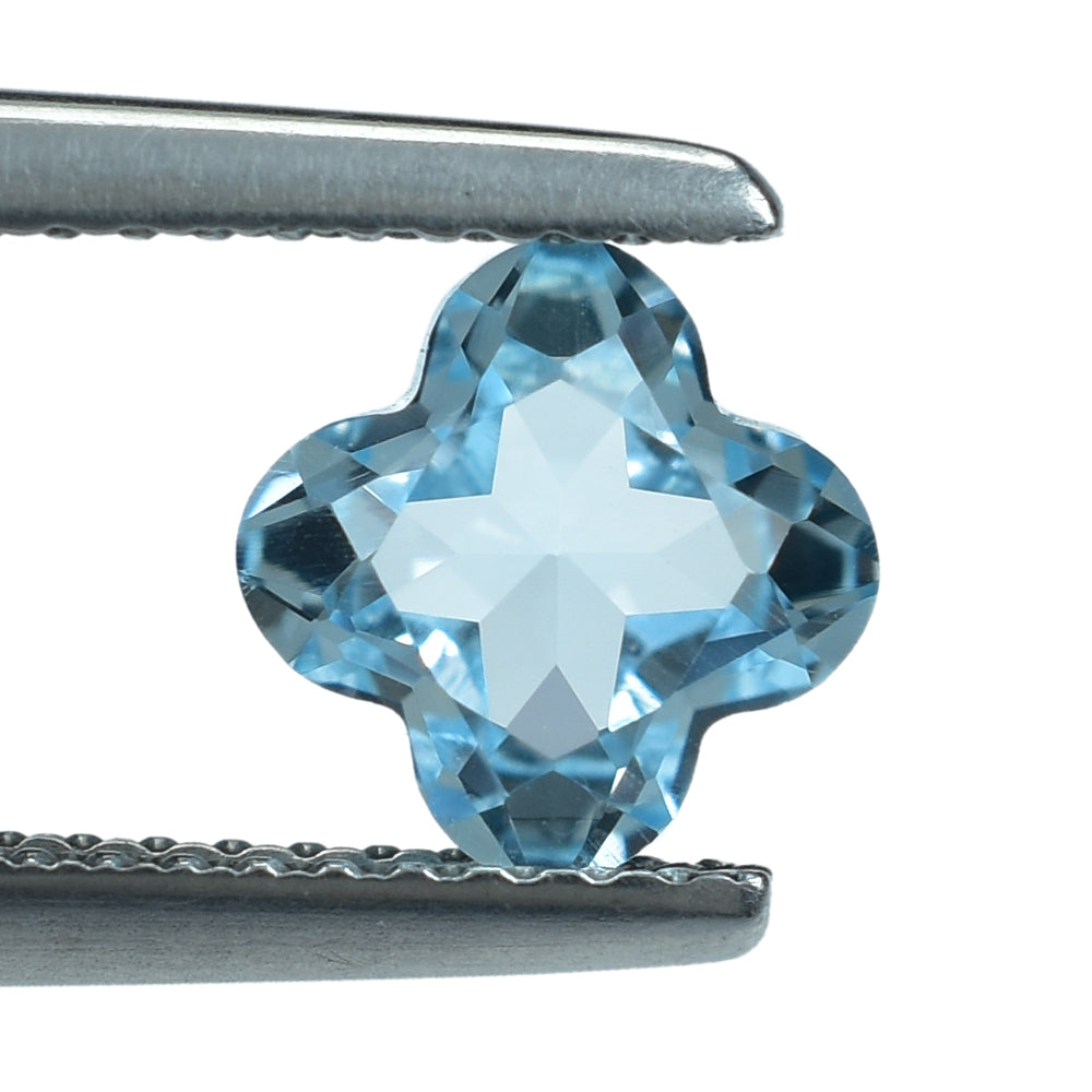SKY BLUE TOPAZ CUT CLOVER 6MM (THICKNESS :-3.60-4.00MM) 1.29 Cts.