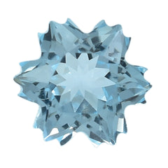 SKY BLUE TOPAZ CUT SNOWFLAKE SHAPE 6MM (THICKNESS :-4.50MM) 1.21 Cts.