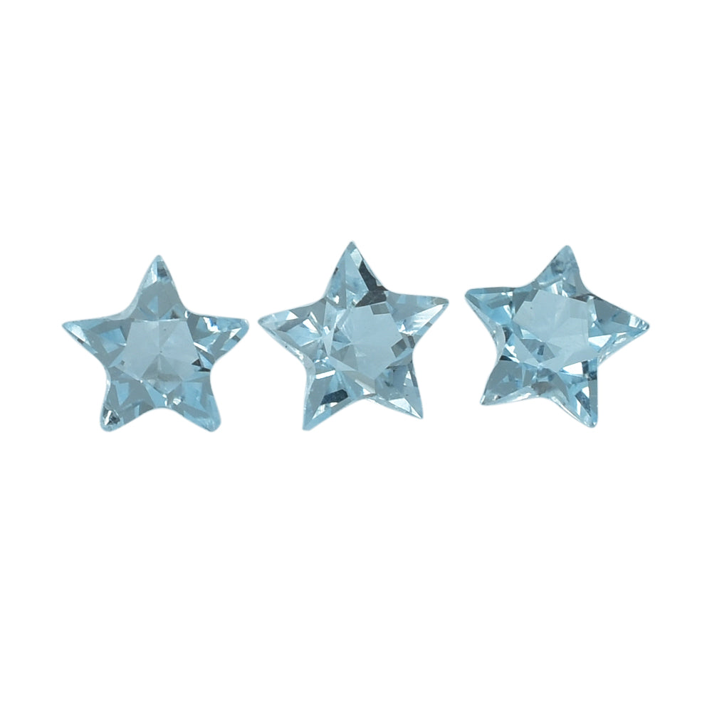 SKY BLUE TOPAZ CUT STAR 4MM (THICKNESS:-2.60-3.00MM) 0.25 Cts.