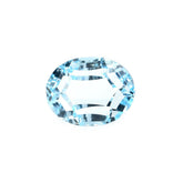SKY BLUE TOPAZ SCALLOPED BOTH SIDE TABLE CUT OVAL 9X7MM 2.30 Cts.