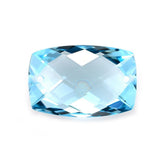 SKY BLUE TOPAZ CHECKER CUT BRIOLETTE CUSHION (TOP) (FULL DRILL 1.00MM) 12X8MM 4.10 Cts.