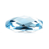 SKY BLUE TOPAZ CHECKER CUT BRIOLETTE CUSHION (TOP/SI) 12X8MM 4.65 Cts.