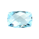 SKY BLUE TOPAZ CHECKER CUT BRIOLETTE CUSHION (NORMAL/CLEAN) 12X8MM 4.20 Cts.