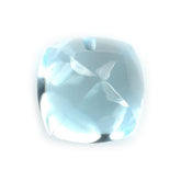 SKY BLUE TOPAZ SUGARLOAF CUSHION CAB (NORMAL/CLEAN) (HALF DRILL 1.00MM) 10X10MM 6.50 Cts.