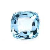 SKY BLUE TOPAZ SUGARLOAF CUSHION CAB (NORMAL/CLEAN) (HALF DRILL 1.00MM) 10X10MM 6.50 Cts.