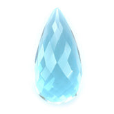 SKY BLUE TOPAZ CHECKER CUT PEAR CAB (TOP) (PAIR) 19.50X9.40MM 10.80 Cts.