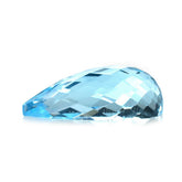 SKY BLUE TOPAZ CHECKER CUT PEAR CAB (TOP) (PAIR) 19.50X9.40MM 10.80 Cts.