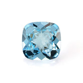 SKY BLUE TOPAZ CHECKER CUT CUSHION (NORMAL/CLEAN) 10.00X10.00 MM 4.79 Cts.